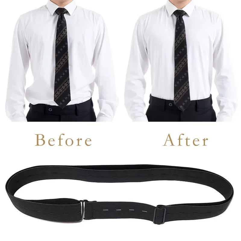 2.5cm/1inch Shirt Stay Belt for Women & Men | Adjustable Elastic Non-Slip Shirt Holder Strap | Keep Shirt Tucked In