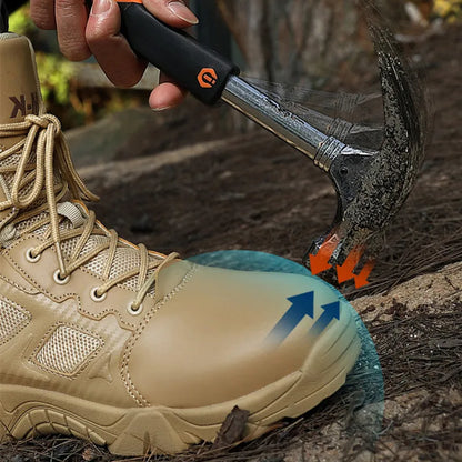 Outdoor Waterproof Safety Shoes – Steel Toe Cap Men's Work Boots, Anti-Smashing, Size 47