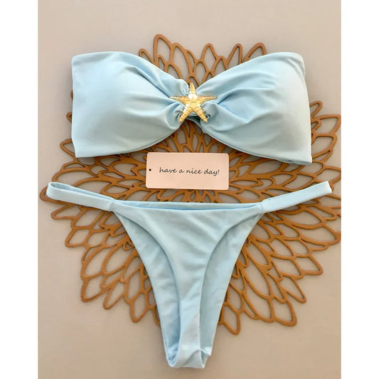 2025 Women’s Push-Up Bikini Set – Sexy Micro Swimwear, Bandeau Brazilian Beach & Pool Bathing Suit