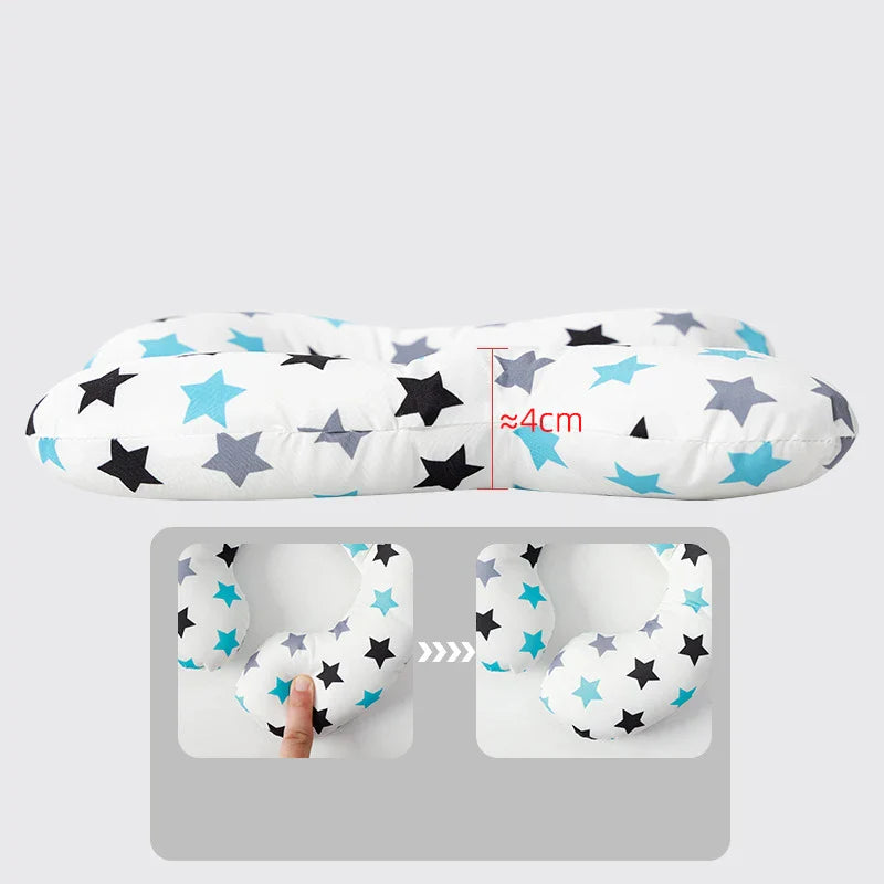 Cartoon Children's U-Shaped Pillow: Soft Cotton Baby Pillow for Travel, Car, and Stroller - Multi-Functional Support for Kids