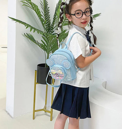 Kids Sequin Cartoon Mouse Backpack - Cute Princess Bag for Girls & Kindergarten