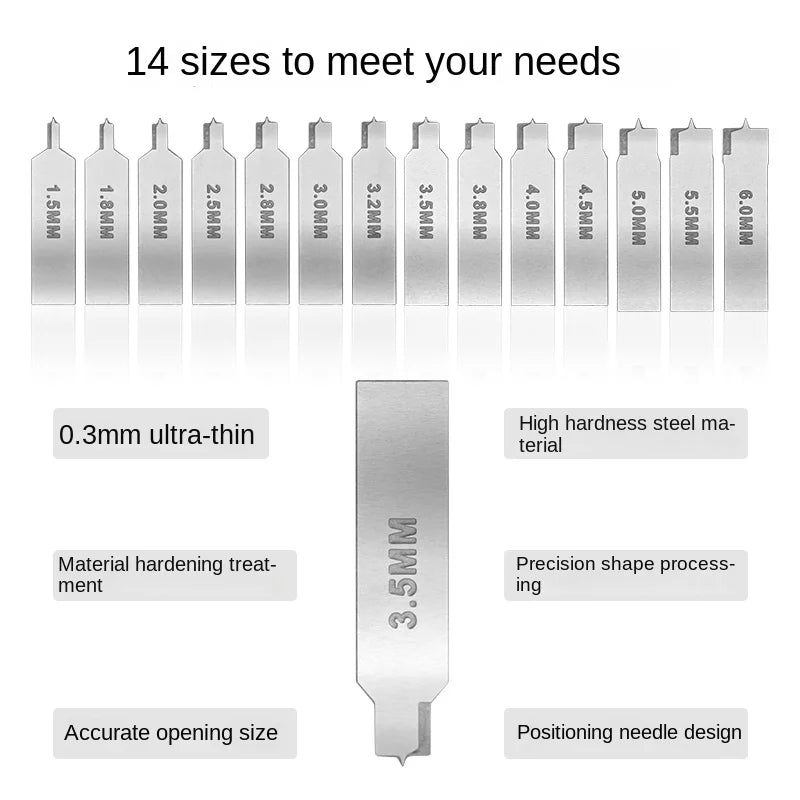 MS108 Flat Bottom Hole Drilling Craft Tool Set with Handle – Etched Sheet Knife for DIY Military Model Building