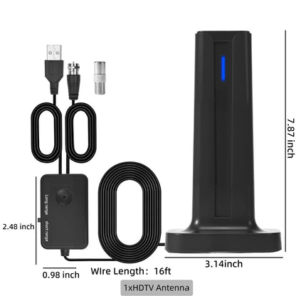 DTMB Digital TV Antenna Receiver - Indoor & Outdoor HD Ground Wave HDTV Antenna for Clear Signal Reception