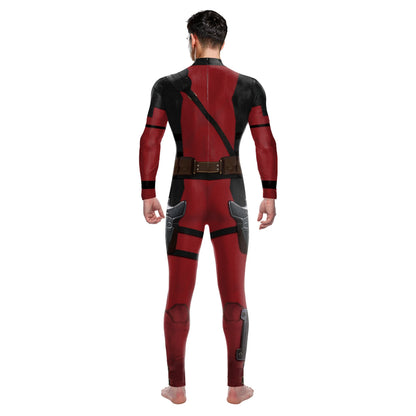“You’re My Secret” Superhero Cosplay Costume – Deadpool & Wolverine Jumpsuit Bodysuit for Men, Halloween & Party