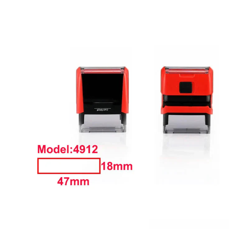 Custom Self-Inking Rectangular Stamp – Personalized 1-4 Line Office Stamp with Text, Logo, Image, or Drawing