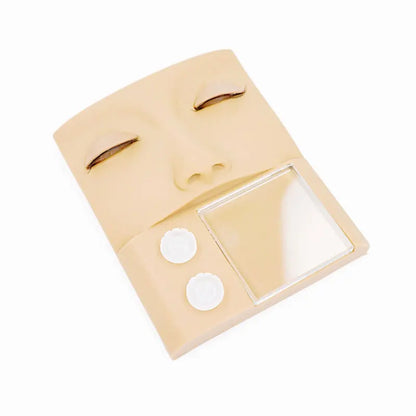 Eyelash Extension Mannequin Head – Practice Makeup Tool with Removable Replacement Eyelids for Training
