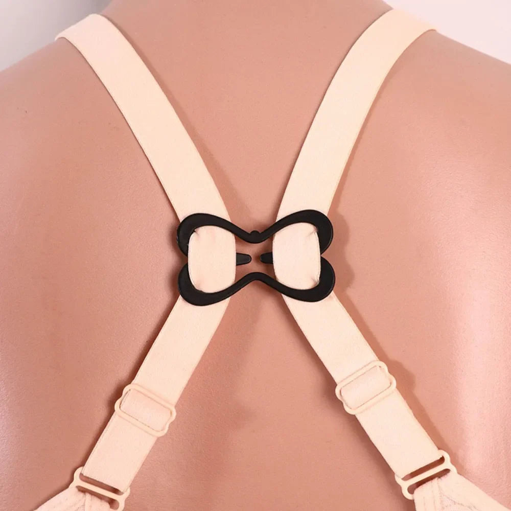 Invisible Anti-Slip Bra Strap – Adjustable Transparent Shoulder Strap with Secure Buckle Support