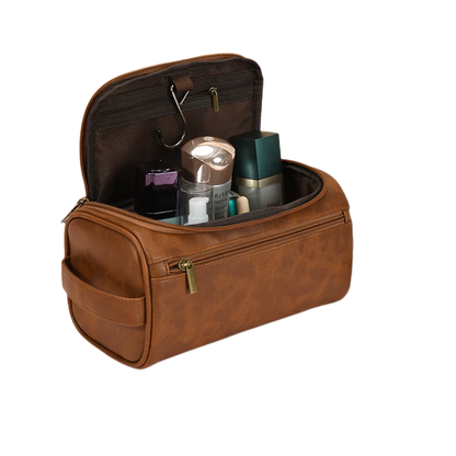 Men's Vintage Luxury Toiletry Bag – Travel Organizer for Cosmetics, Makeup, and Business Essentials