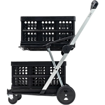 Original German-Made Collapsible Multi-Use Folding Cart — Mobile Trolley & Shopping Wagon