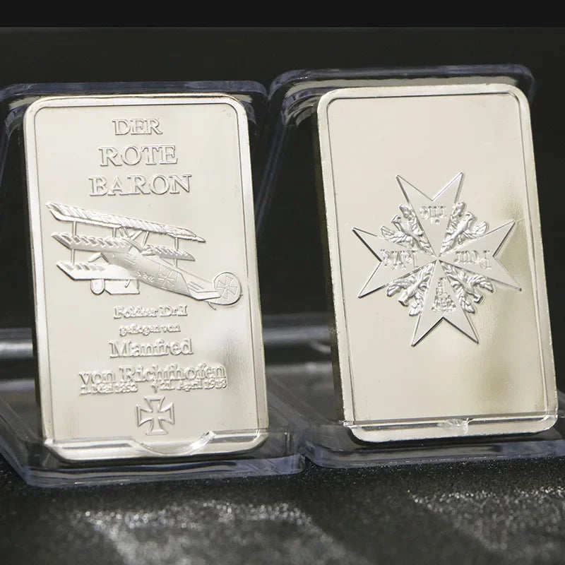 1 Troy Ounce Silver Bullion Bar Replica – Collectible Coins from Various Countries, Gift Copy
