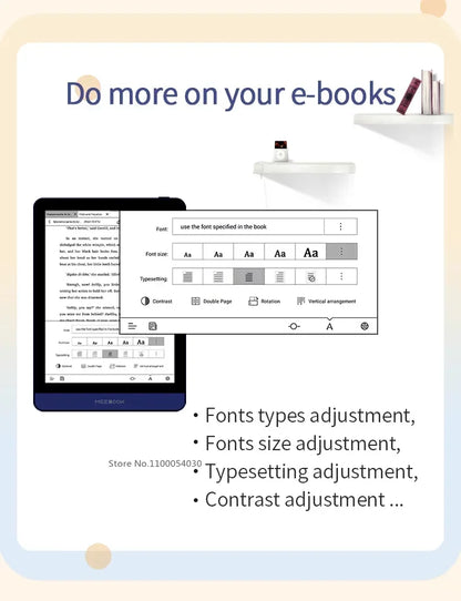 Meebook M6 6" E-Reader | 300PPI E-Ink Screen, Dual Color Frontlight, 3G & 32GB Android 11