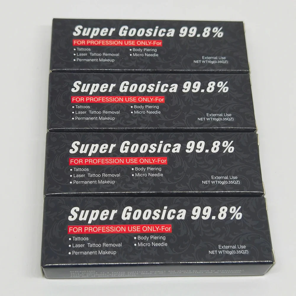 99.8% Black Super Gooscia Tattoo Cream – 10g for Permanent Makeup, Eyebrow, Lips, Microblading & Piercing Beauty