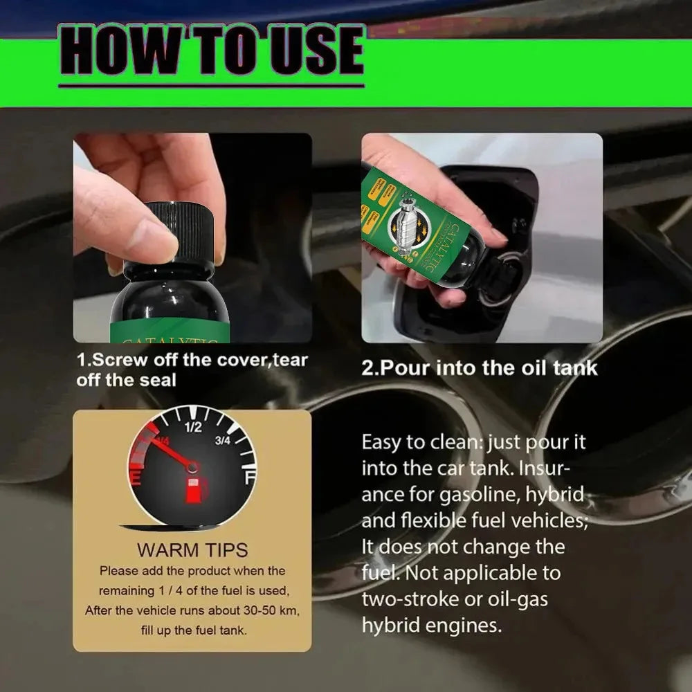 Powerful Three-Way Catalytic Converter Cleaner – Heavy Duty Car Carbon Deposit & Sludge Removal All-Purpose Engine Cleaning Solution