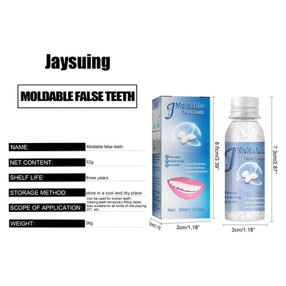 Temporary Tooth Repair Resin – 10/20/30ML Shapeable Dental Glue for Filling Broken Teeth, Dentures & Halloween Fangs