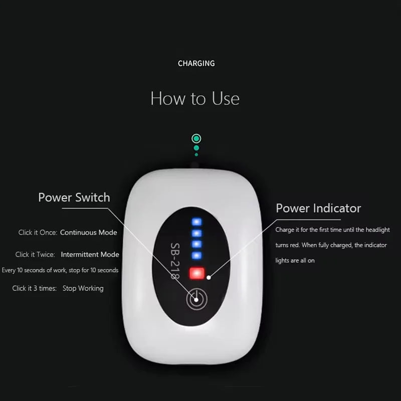 4800mAh USB Aquarium Air Pump - Portable & Ultra Silent Fish Tank Compressor for Indoor/Outdoor Use