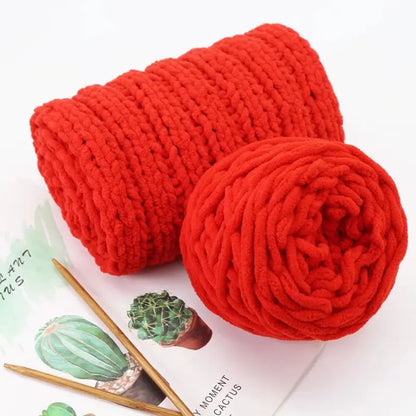 QJH Chunky Blanket Knitting Yarn | Luxury Thick Polyester Yarn for Throw Blankets & Pillows | Jumbo Weaving Crochet Craft | 100g/1Ball