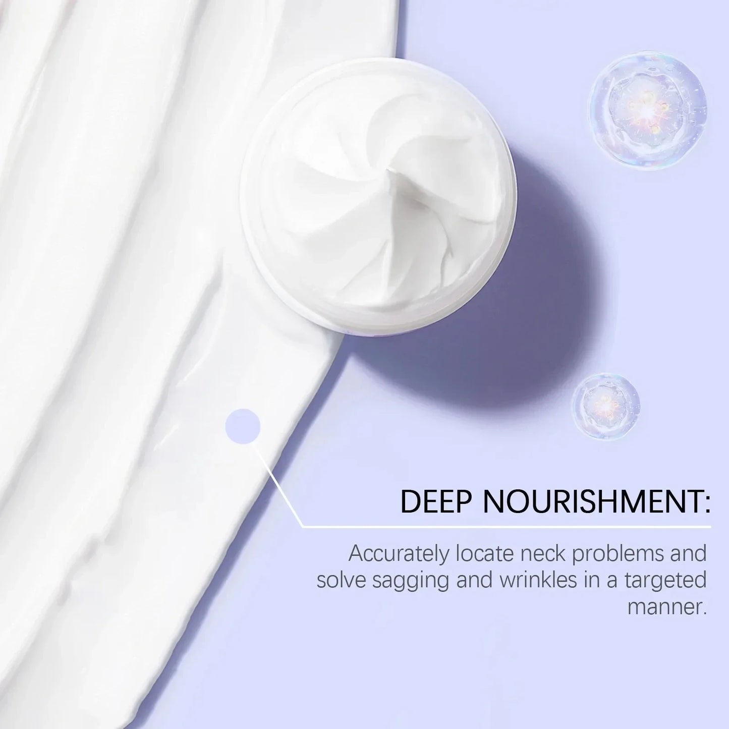 Neck Lift Cream — Firming, Tightening & Brightening, Reduces Fine Lines, Moisturizing & Smoothing Neck Care