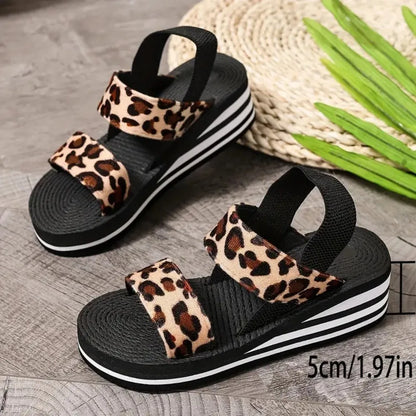 Women’s Slingback Wedge Sandals – Lightweight Summer Slides with Thick Sole Roman Style Slippers
