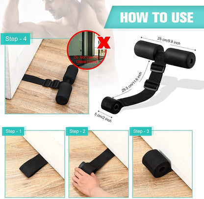 Nordic Hamstring Curl Strap: Home Workout Gear for Hamstring Curls, Spanish Squats, and Ab Exercises - 1Pcs Sit Up Machine