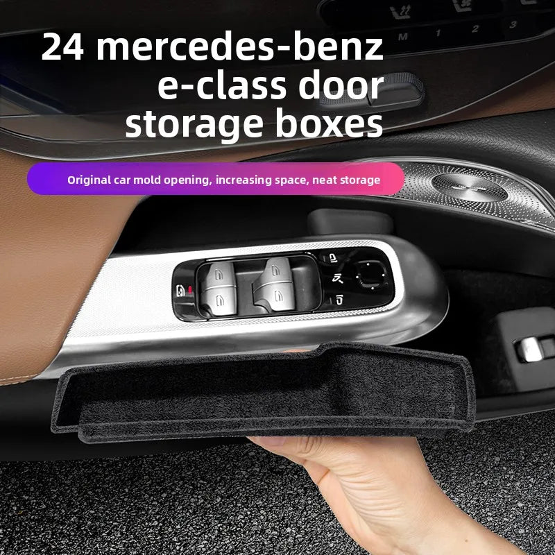 Mercedes-Benz W214 E-Class Door Storage Box Organizer – Compatible with E260/E300 2024+ Interior Car Storage Upgrade Accessory