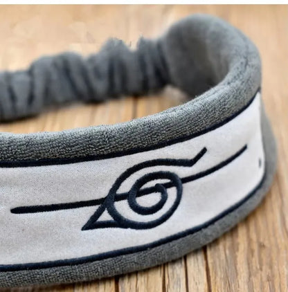 Anime Hatake Kakashi Cosplay Headband – Konoha Ninja Symbol Cotton Snood, Hair Band, Wristband, and Armband Props Unisex
