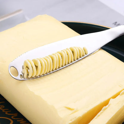 Stainless Steel Butter Knife with Holes: Versatile Cheese & Dessert Cutter - Multi-Purpose Kitchen Tool for Toast, Jam, and Cream