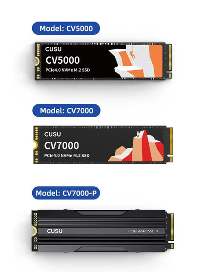 CUSU M.2 NVMe SSD – 512GB/1TB/2TB/4TB PCIe 4.0 M.2 2280 for PS5, PC, Laptop