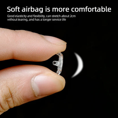 DIY Clear Oval Air Chamber Eyeglass Nose Bracket - Silicone Nose Pads, Anti-Drop Eyewear Bracket for Sunglasses & Glasses Accessories