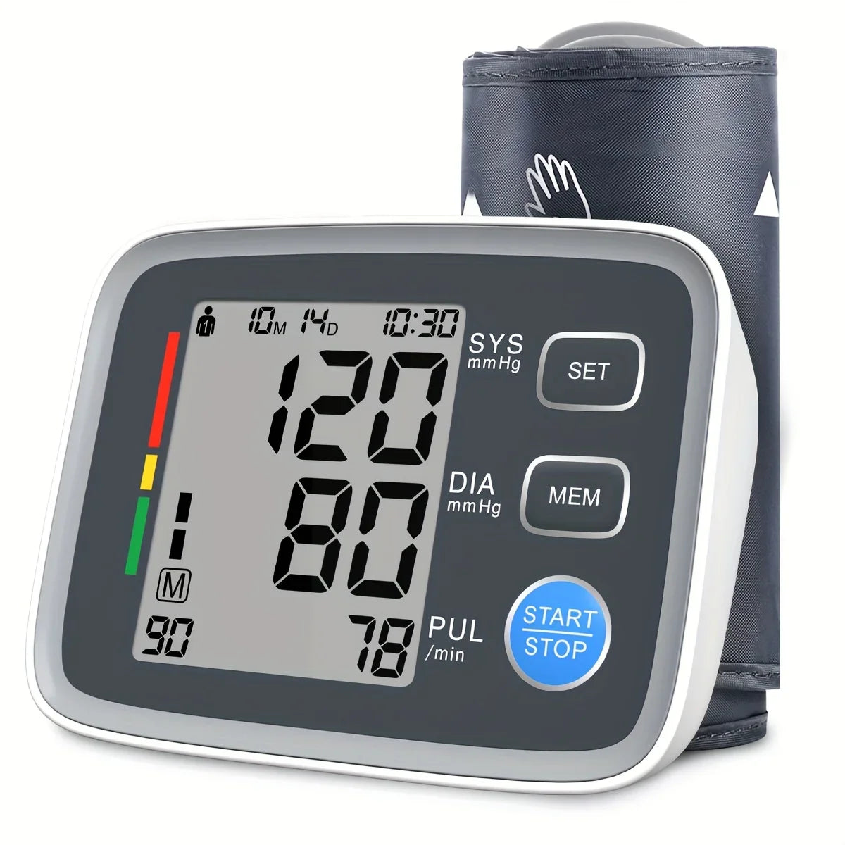 Adjustable Cuff Automatic Upper Arm Blood Pressure Monitor – Household Digital Electronic Sphygmomanometer
