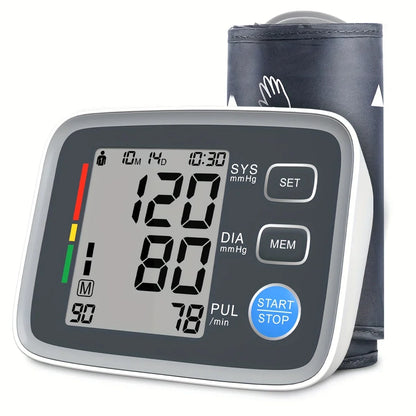 Adjustable Cuff Automatic Upper Arm Blood Pressure Monitor – Household Digital Electronic Sphygmomanometer