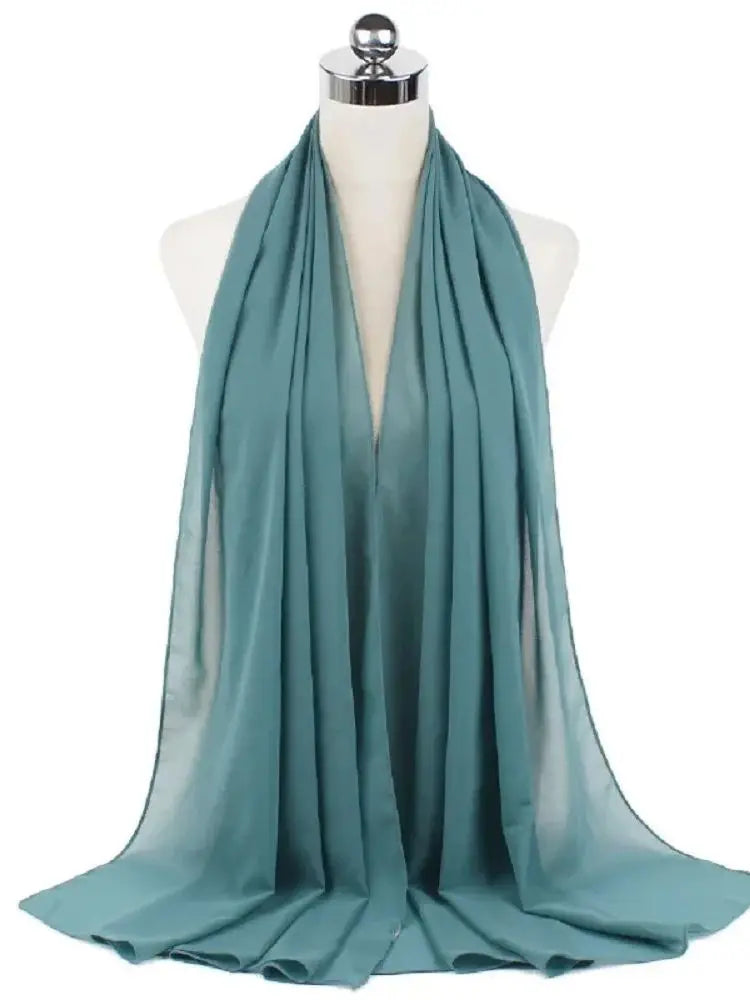 Women’s Solid Chiffon Instant Hijab – Ready-to-Wear Islamic Scarf, Muslim Shawl & Arab Head Wrap