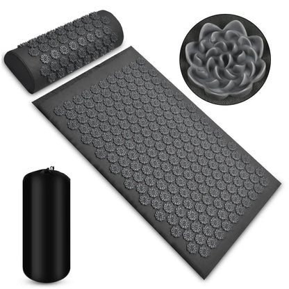 Pranamat Eco Lotus Spike Mat — Acupressure Massage Cushion for Neck, Back & Feet, Kuznetsov Applicator Yoga Therapy