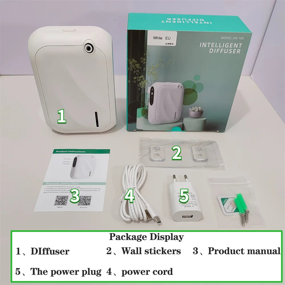 Aroma Diffuser Scent Machine – Bluetooth APP-Controlled Fragrance Distributor with 200m³ Coverage for Home