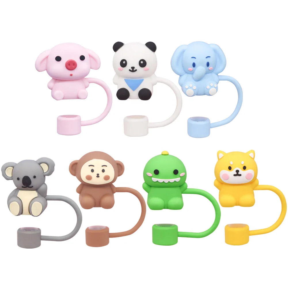 10mm Silicone Straw Covers – Animal Toppers & Spill Stoppers for Stanley 30/40oz Tumbler Accessory