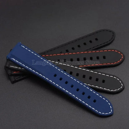 Rubber Watch Band 18/20/22/24mm — Quick Release Silicone Bracelet for Seiko, Men & Women, Sport Waterproof with Butterfly Buckle