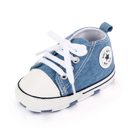 New Baby Shoes for Boys & Girls – Classic Canvas Casual Sneakers, Soft Sole Non-Slip Toddler Walkers D2486