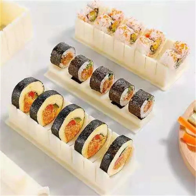 Multifunctional DIY Sushi Maker Set - Rice Circular and Square Mold, Japanese Cake Mold - Create Sushi and Lovely Cakes with Ease