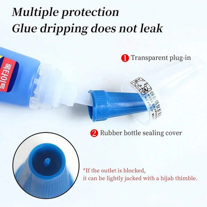 Super Strong Nail Glue Gel - Quick Dry Adhesive for False Nails, Soft Nail Tips and Nail Art Beginners
