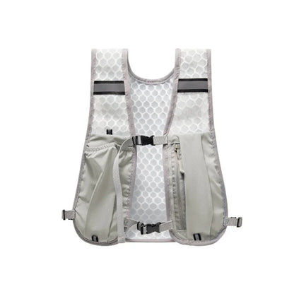 Lightweight Reflective Running & Biking Vest – Hydration Pack with Water Bottle Holder & Phone Storage Chest Bag