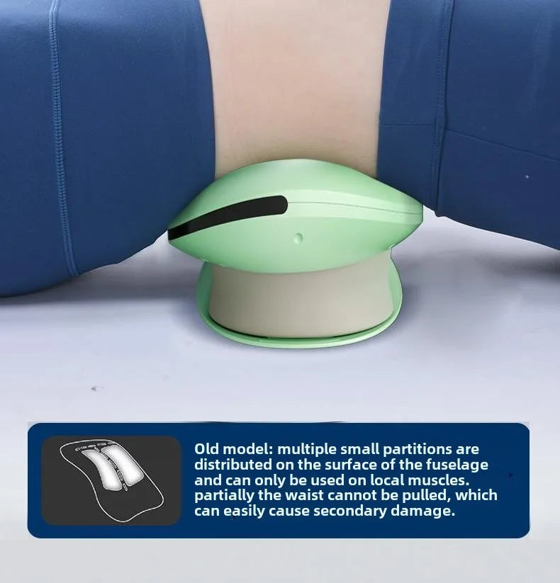 Electric Lumbar Traction Device Massager – Adjustable Intensity with Heat Function, Inflatable Back Stretcher