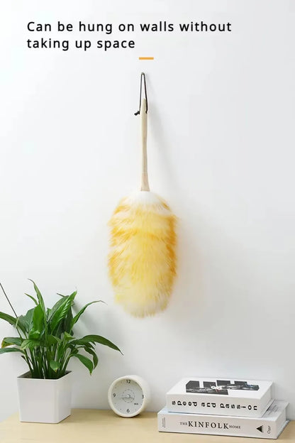 Scalable Wool Duster Brush — Household & Car Cleaning Tool, Washable Dust Sweeper for Home Use