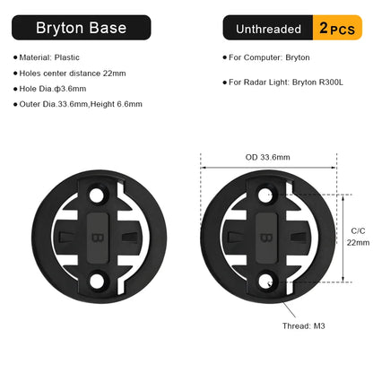 Bike Computer Mount Adapter Base — Replacement Bracket for Garmin, Bryton, Wahoo, Magene Bicycle Computers