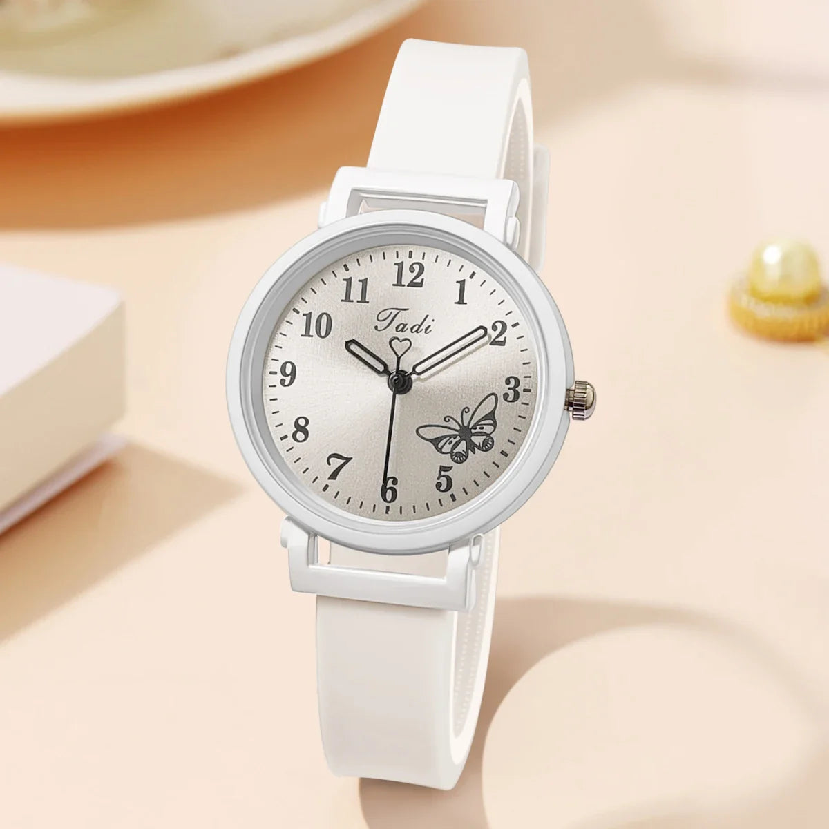 Women’s Silicone Strap Quartz Watch – Casual Wristwatch Gift for Ladies