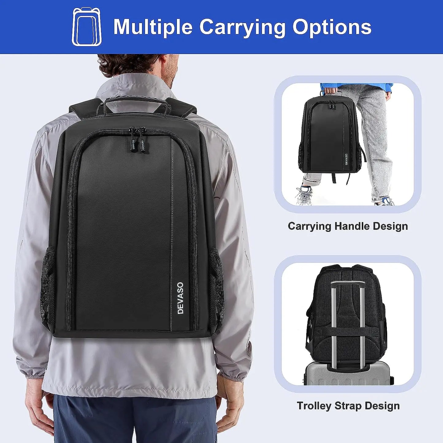 Gaming Console Backpack for PS5 & PSVR2 – Large Capacity Travel Storage Bag for Console, Controllers & Accessories