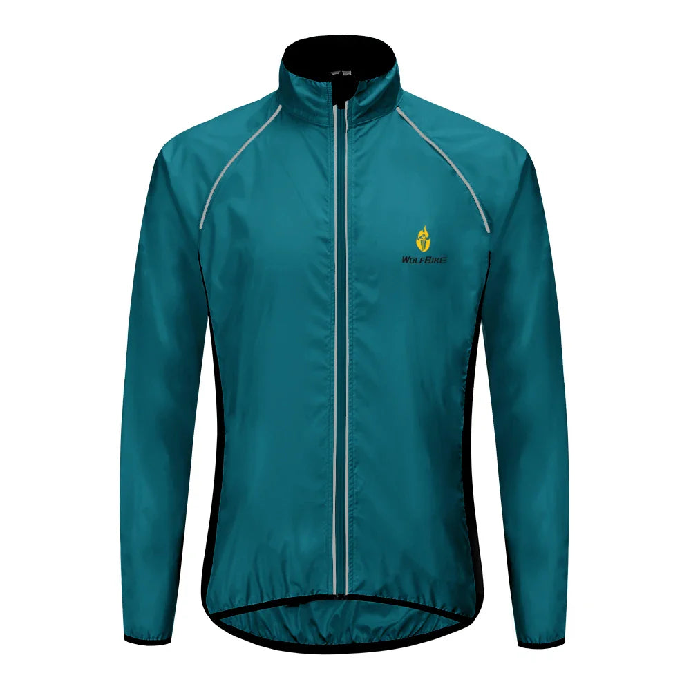 WOSAWE Men's Windproof Waterproof Cycling Jacket – Reflective MTB Bike Windbreaker & Vest