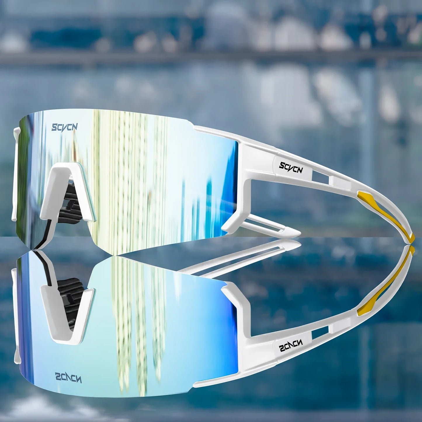Scvcn UV400 Sports Sunglasses - Fashion Eyewear for Men and Women, Ideal for Biking, Running, Driving and Racing