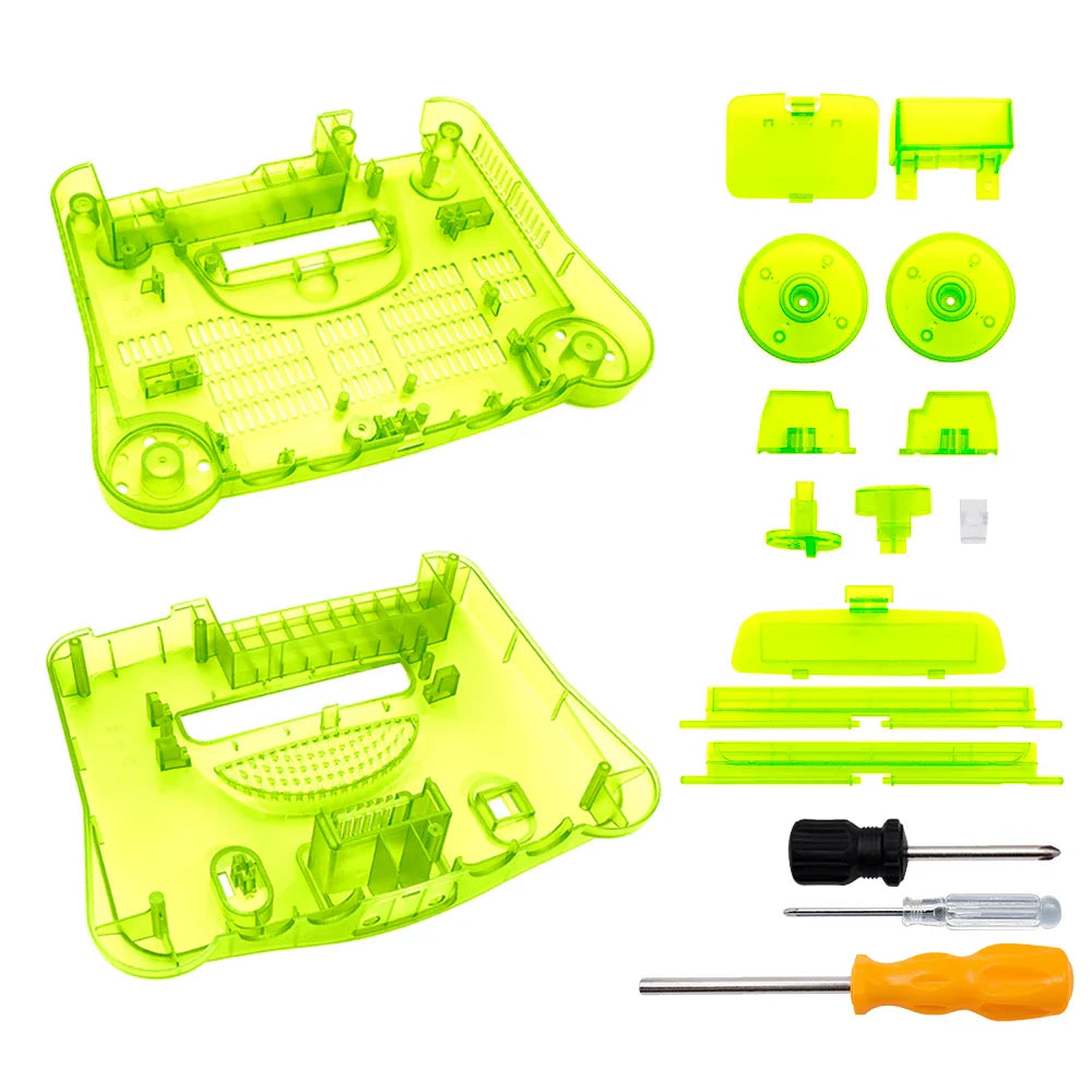 Bitfunx Translucent Replacement Plastic Shell Case for N64 Nintendo 64