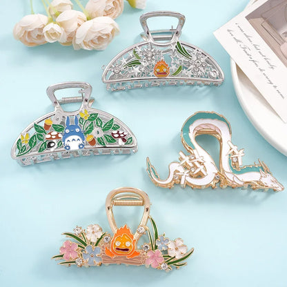 YWYHJ Cute Cartoon Hair Claw | Large Dragon & Japanese Cat Hair Clip for Women