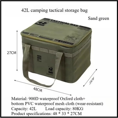 42L Large Outdoor Camping & Picnic Storage Box – Tactical Gear, Cookware & Equipment Organizer