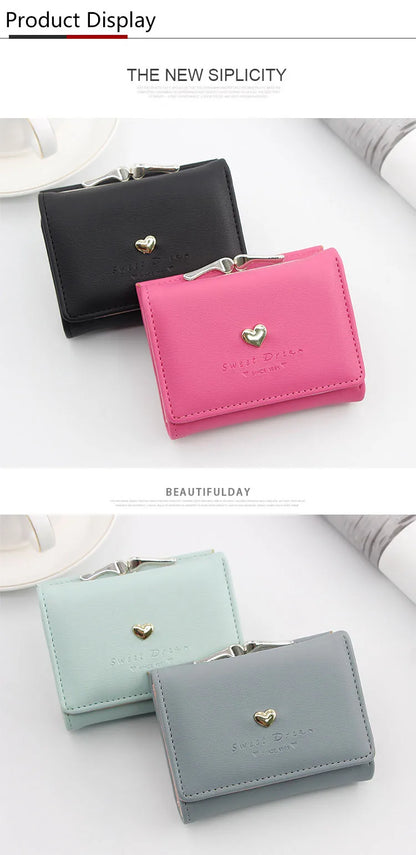 New Mini Short Women’s Wallet – High-Quality Luxury Coin Pocket, Card & Photo Holder, Cute Purse for Girls